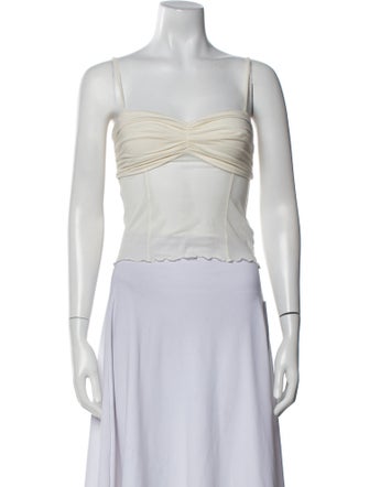 Reformation Square Neckline Sleeveless Crop Top