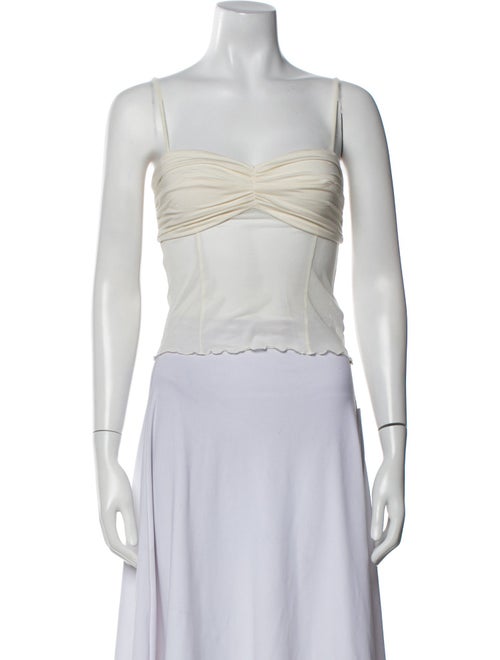 Reformation Square Neckline Sleeveless Crop Top