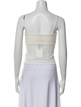 Reformation Square Neckline Sleeveless Crop Top