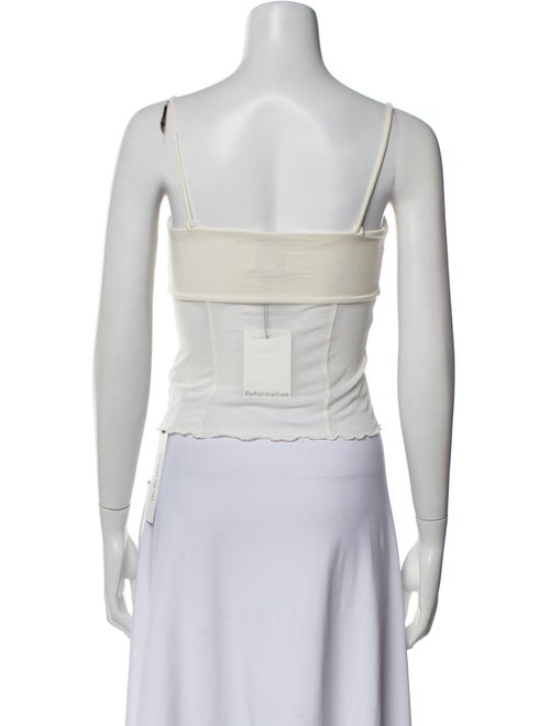 Reformation Square Neckline Sleeveless Crop Top