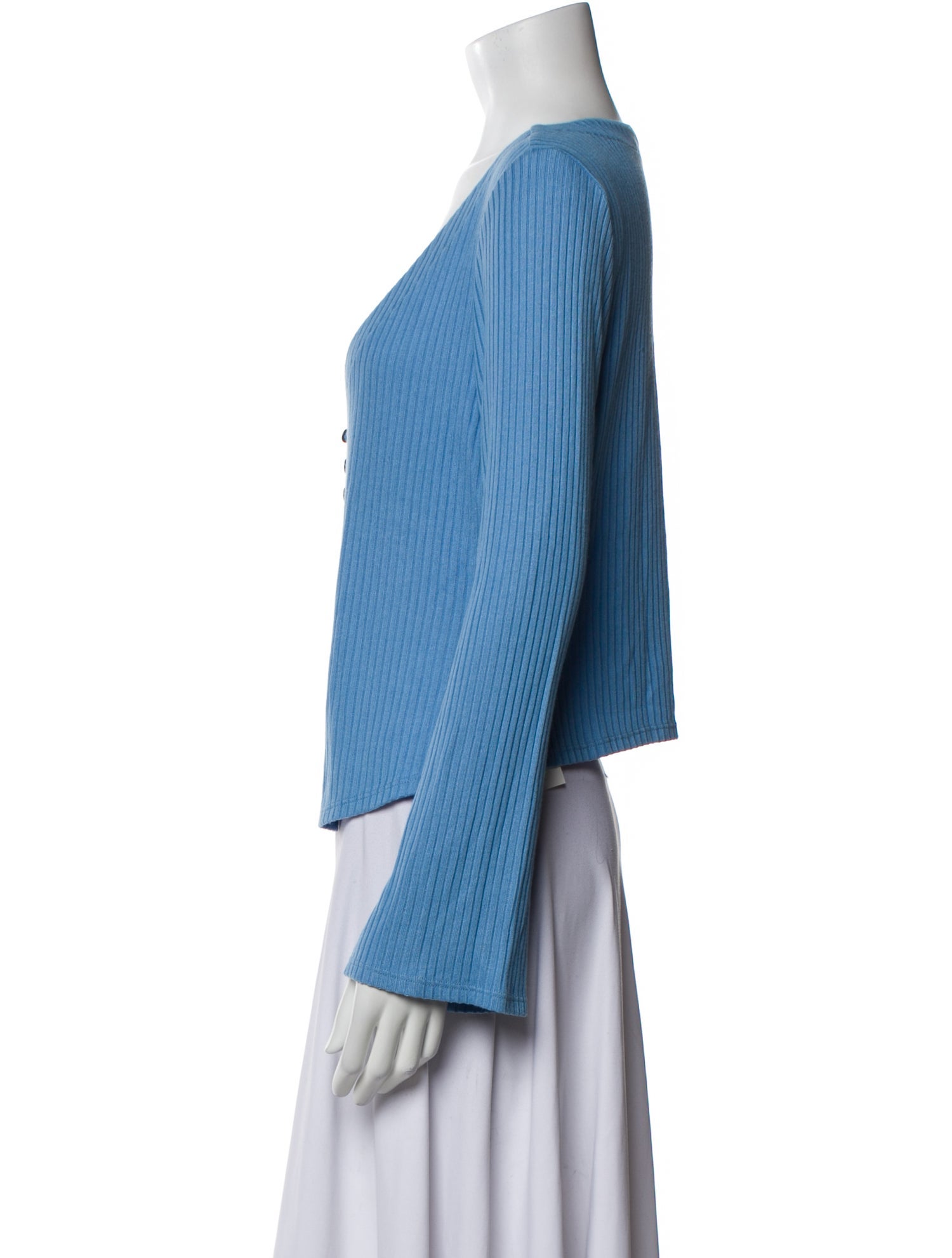 Reformation V-Neck Long Sleeve Blouse