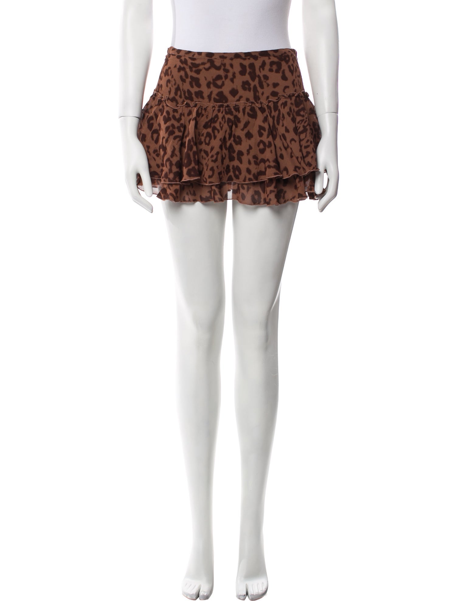 Reformation Animal Print Mini Skirt