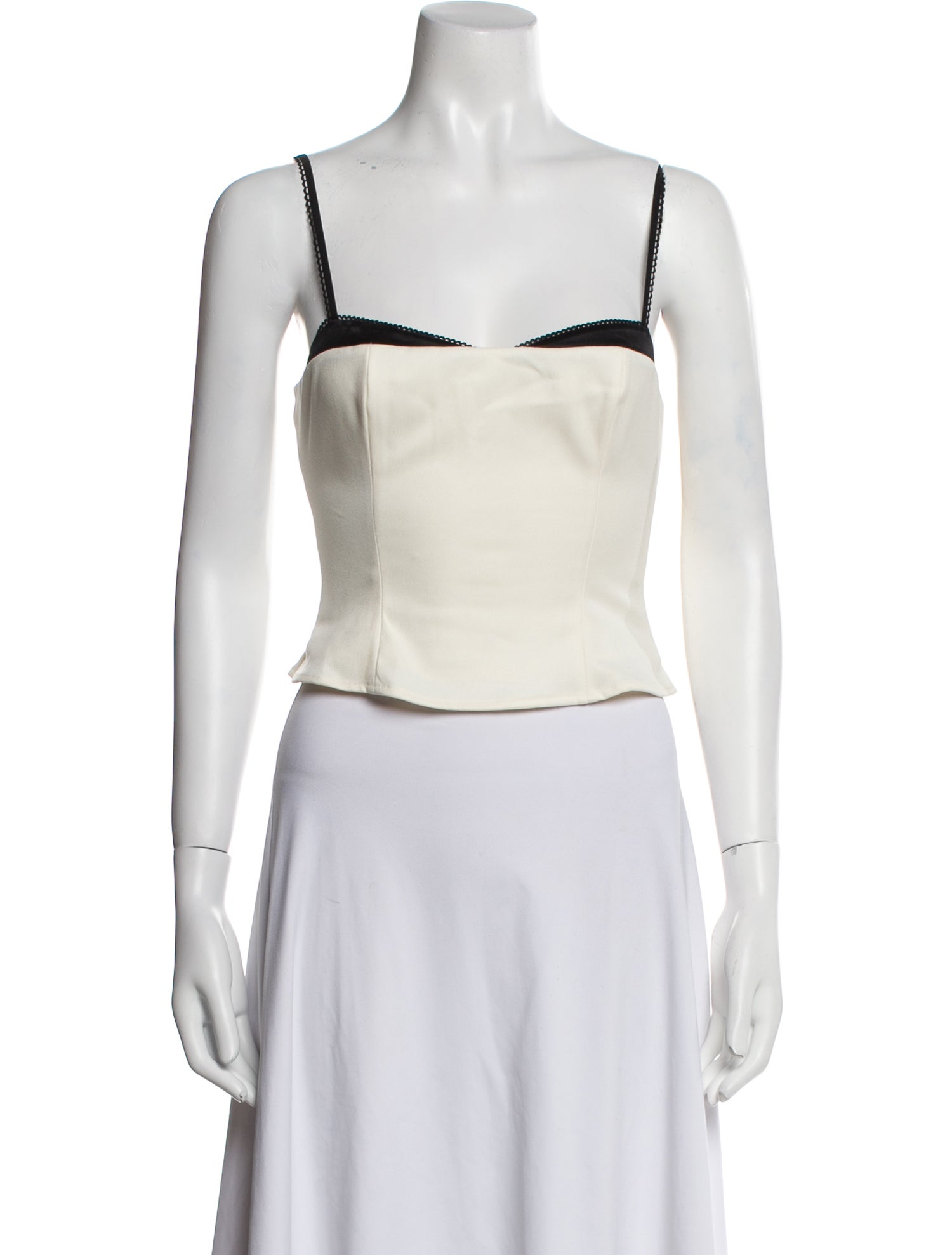 Reformation Square Neckline Sleeveless Crop Top
