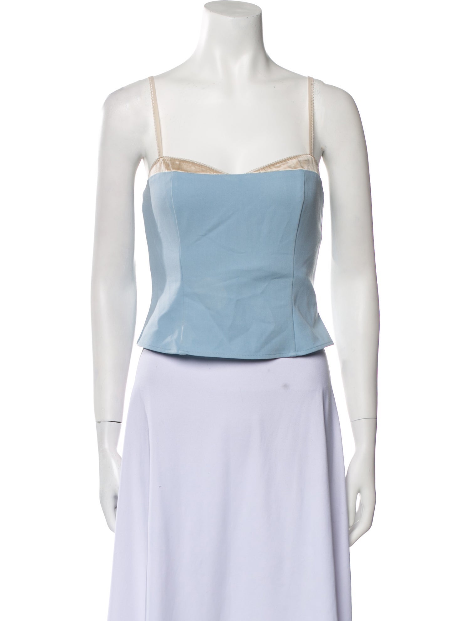 Reformation Square Neckline Sleeveless Crop Top