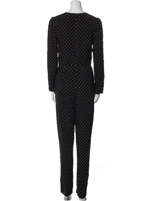Reformation Printed Plunge Neckline Jumpsuit
