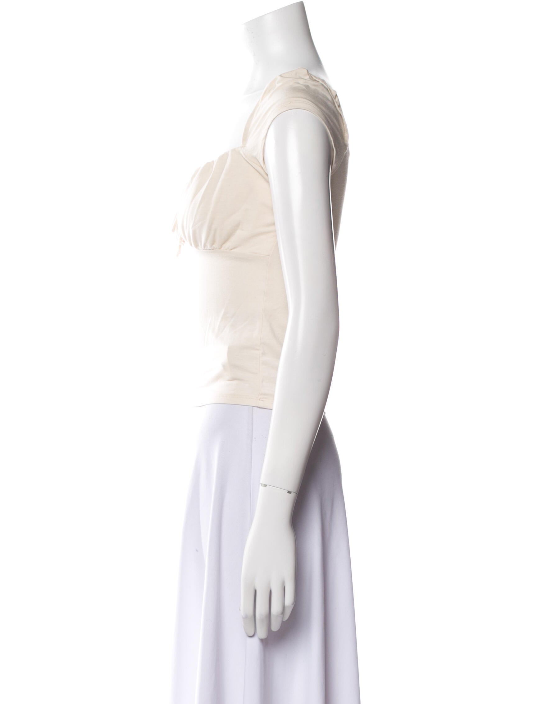 Reformation V-Neck Sleeveless Crop Top