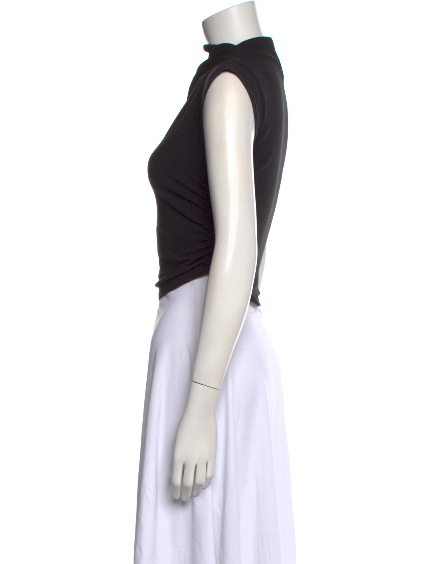 Reformation Mock Neck Sleeveless Crop Top