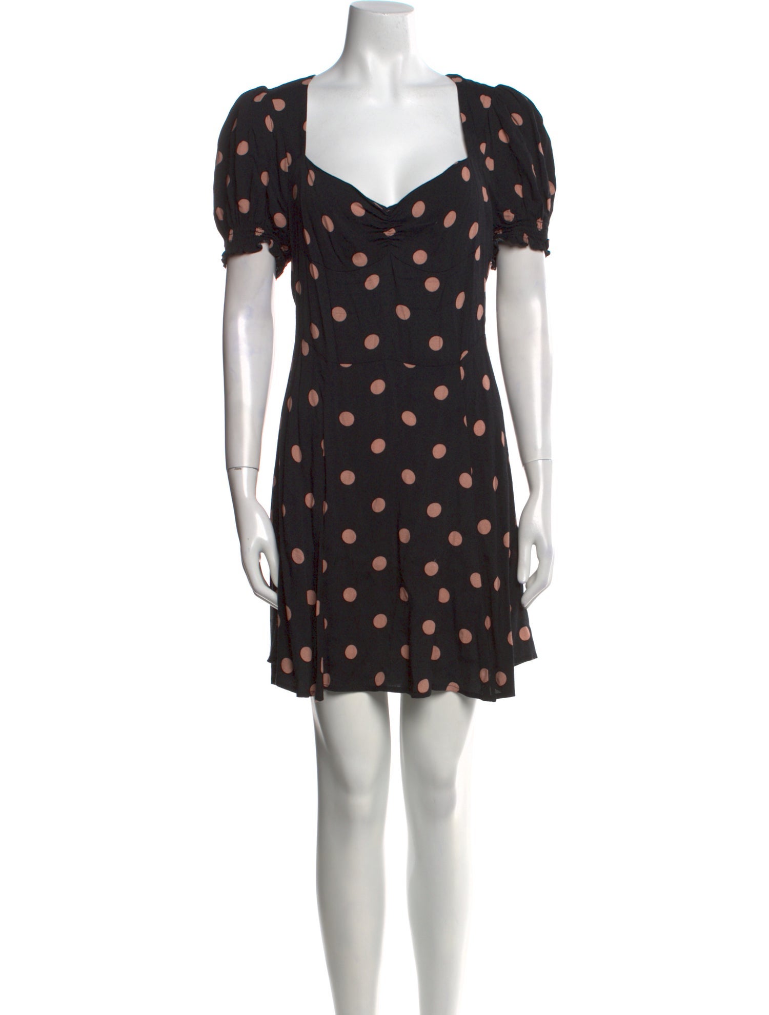 Reformation Polka Dot Print Mini Dress