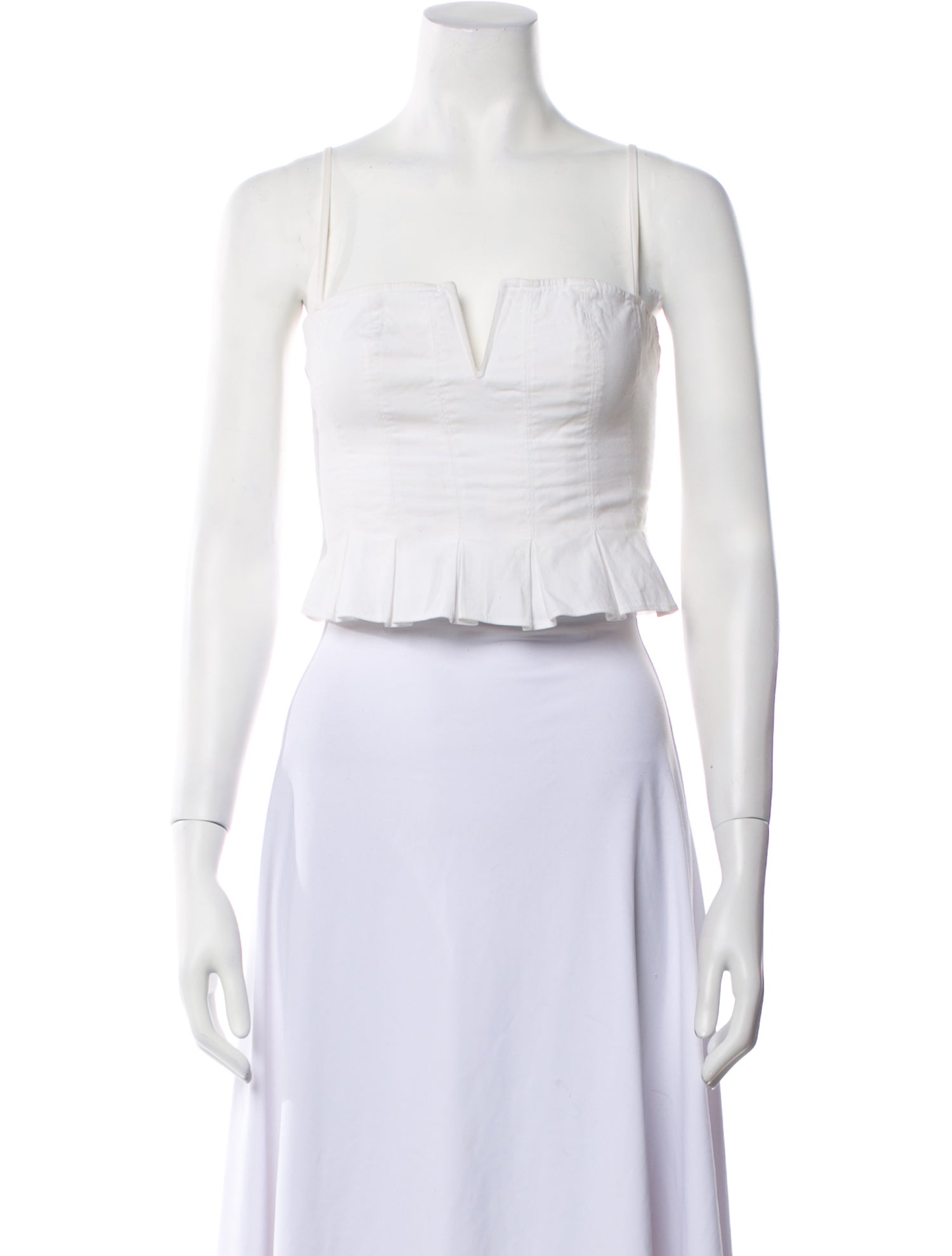 Reformation Square Neckline Sleeveless Crop Top