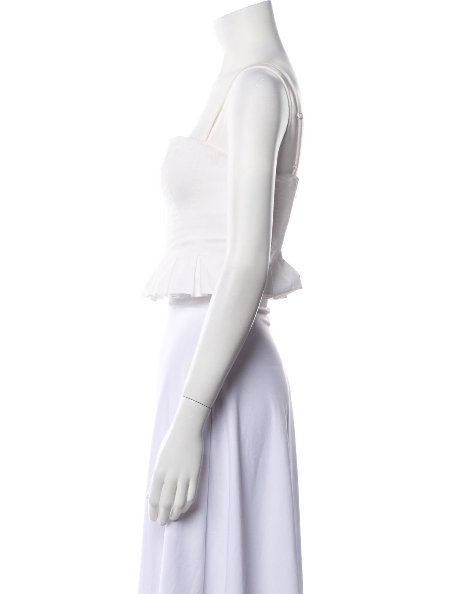 Reformation Square Neckline Sleeveless Crop Top