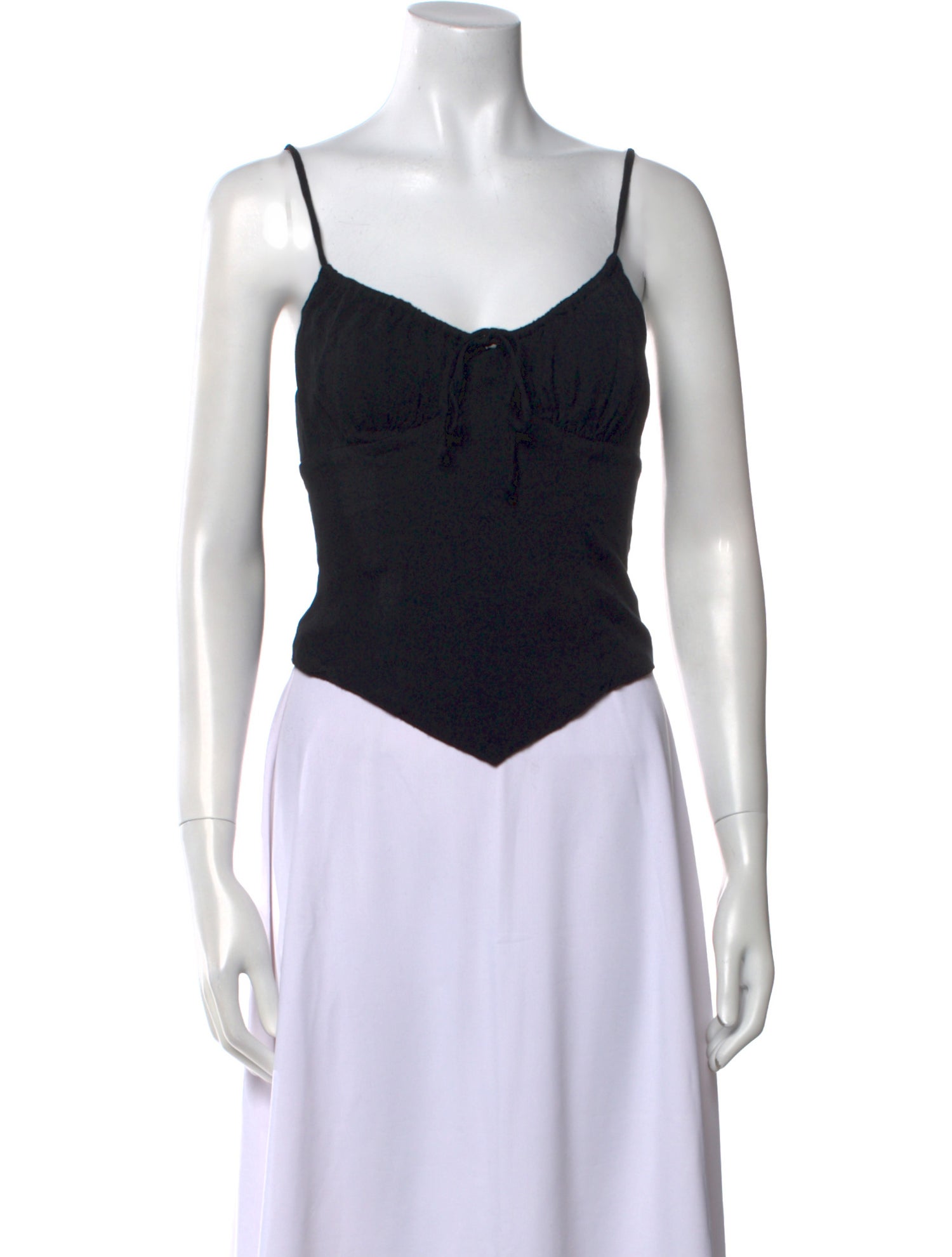 Reformation Linen V-Neck Crop Top