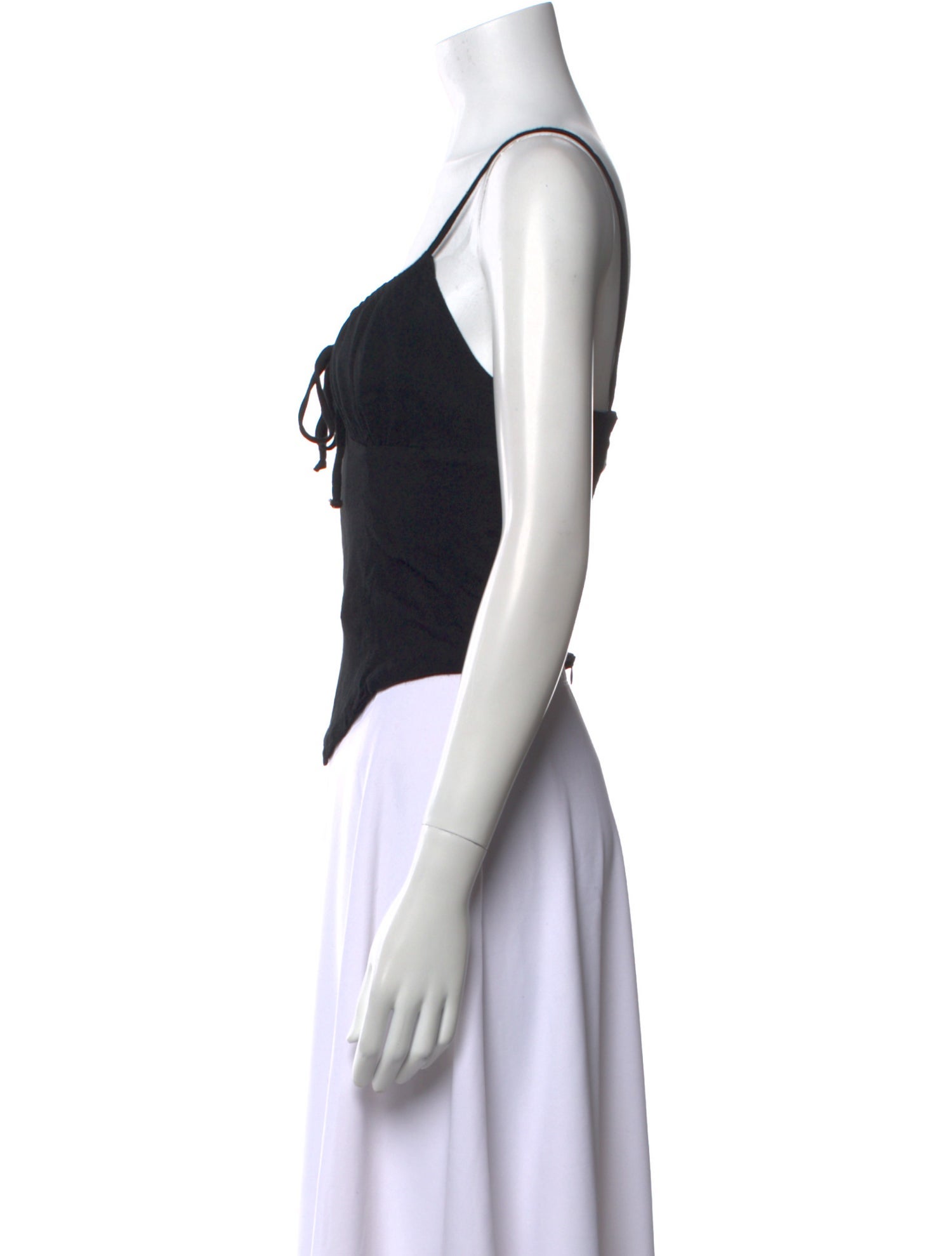 Reformation Linen V-Neck Crop Top