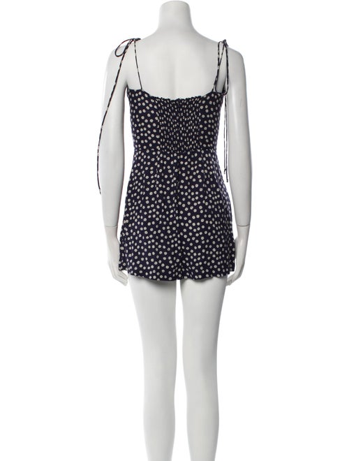 Reformation Floral Print Square Neckline Romper