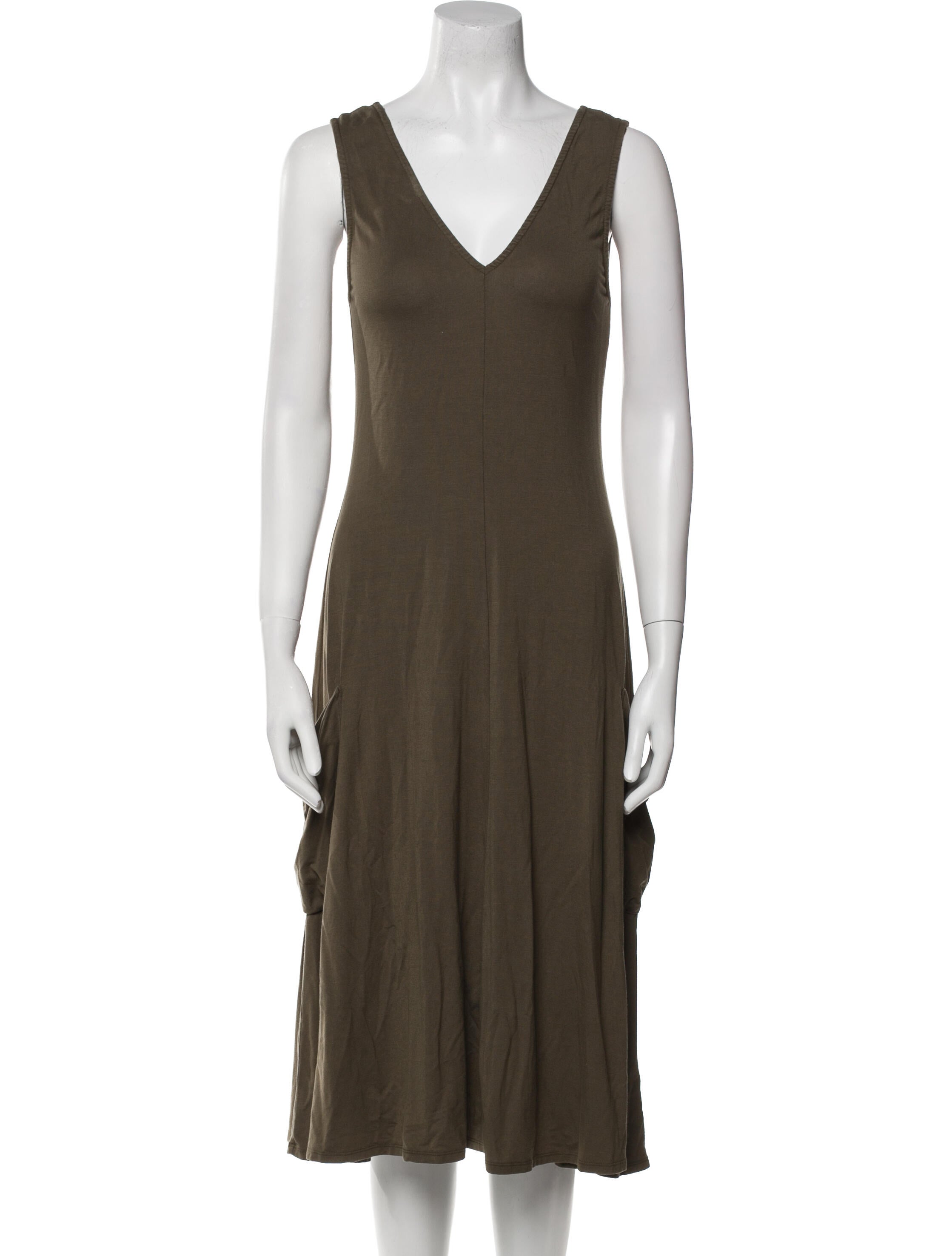 Reformation V-Neck Midi Length Dress