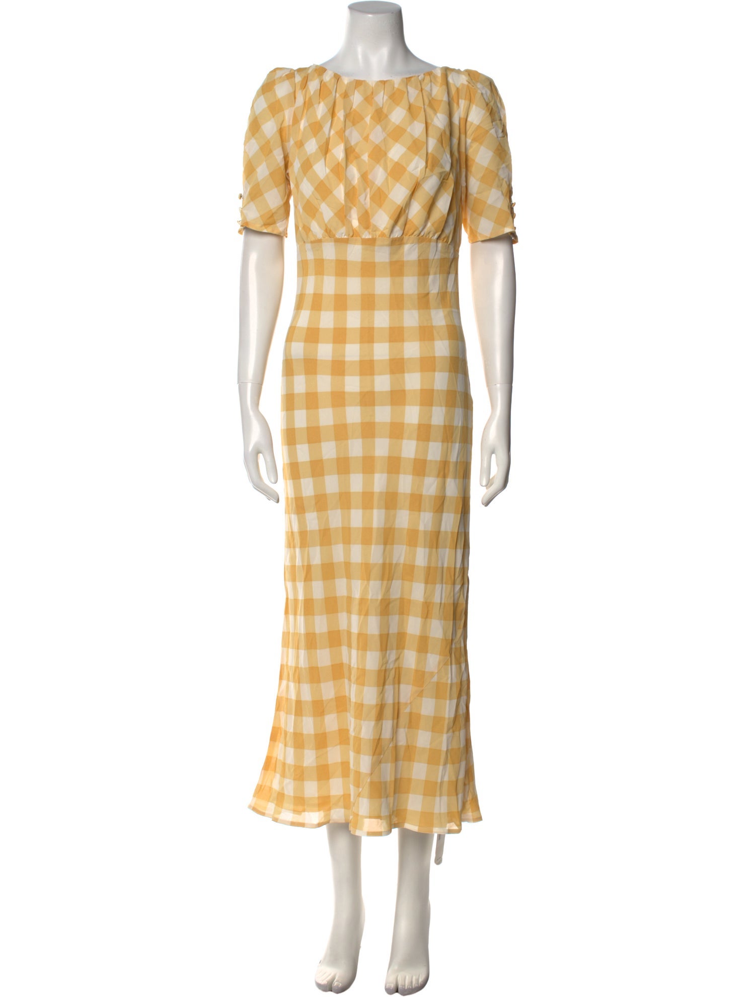 Reformation Plaid Print Long Dress w/ Tags