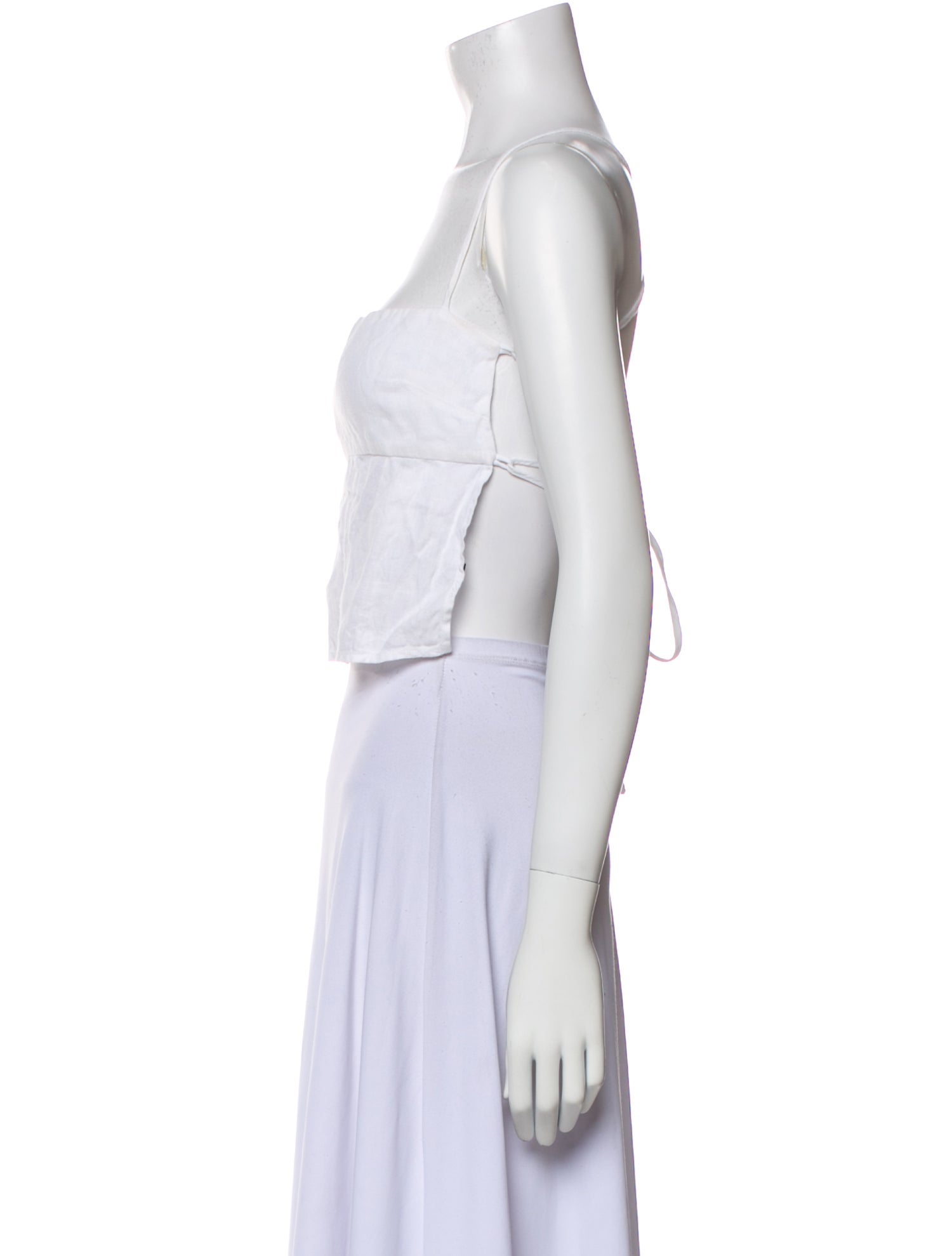 Reformation Square Neckline Sleeveless Crop Top