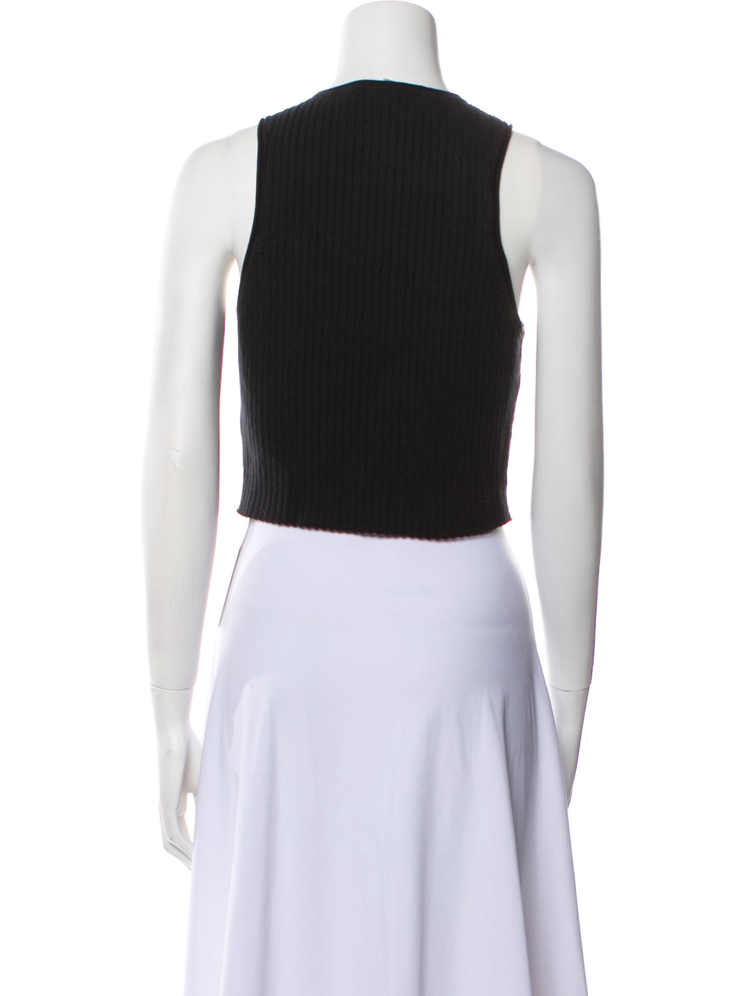 Reformation Crew Neck Sleeveless Crop Top