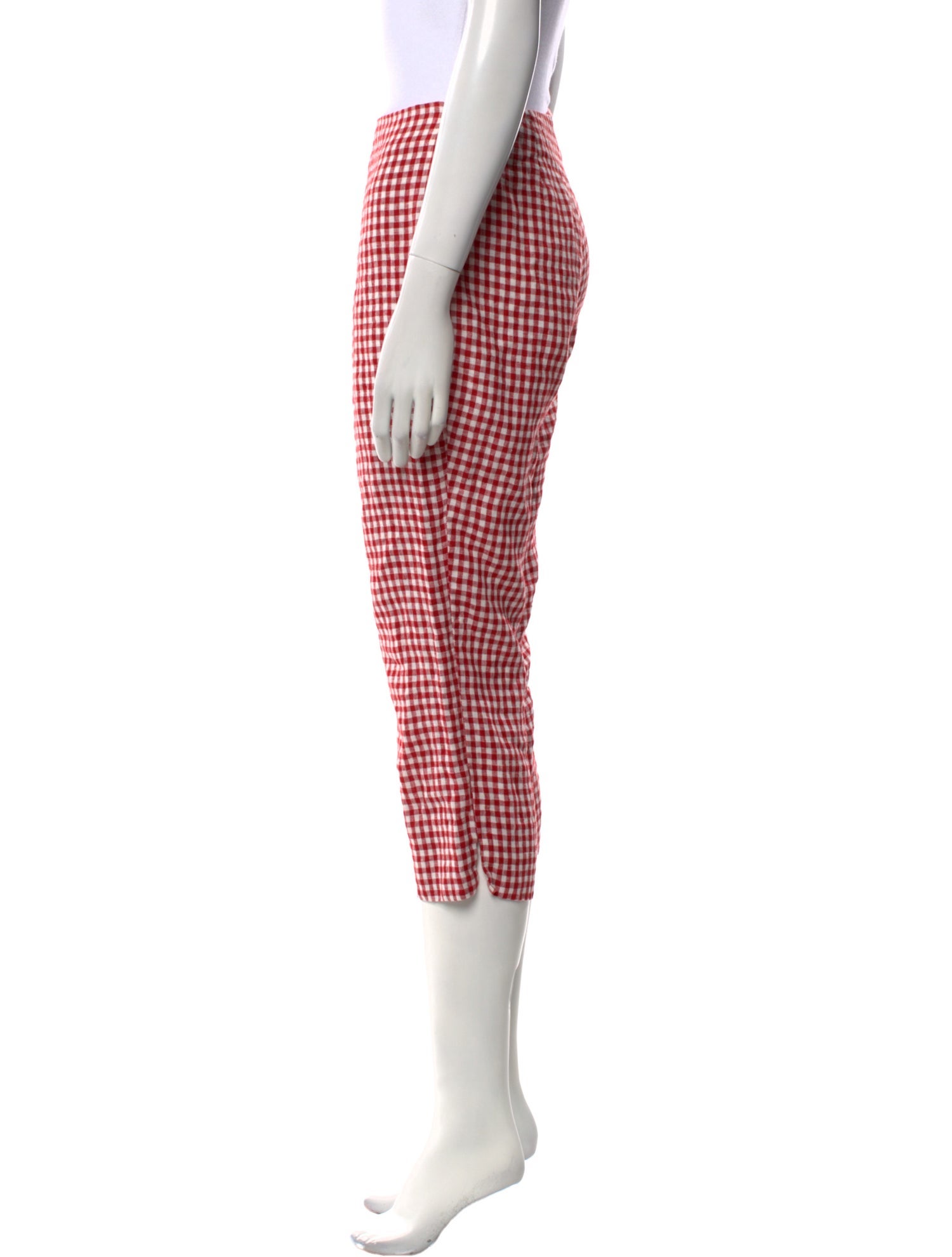 Reformation Plaid Print Straight Leg Pants