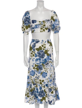Reformation Floral Print Skirt Set