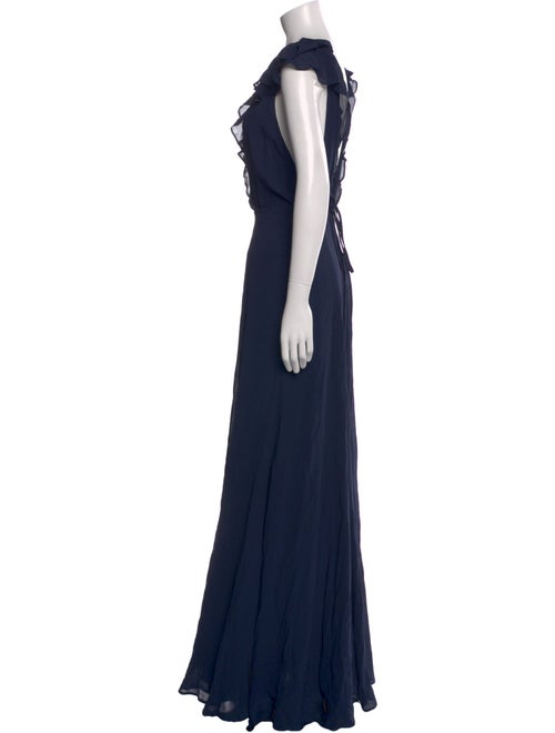 Reformation V-Neck Long Dress