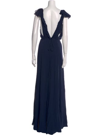 Reformation V-Neck Long Dress