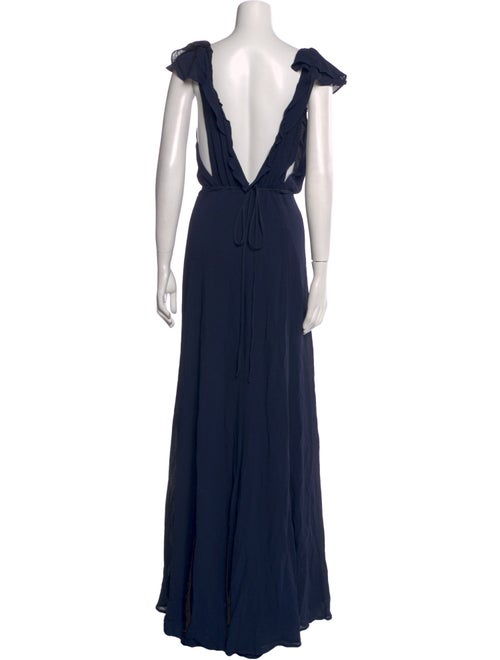 Reformation V-Neck Long Dress