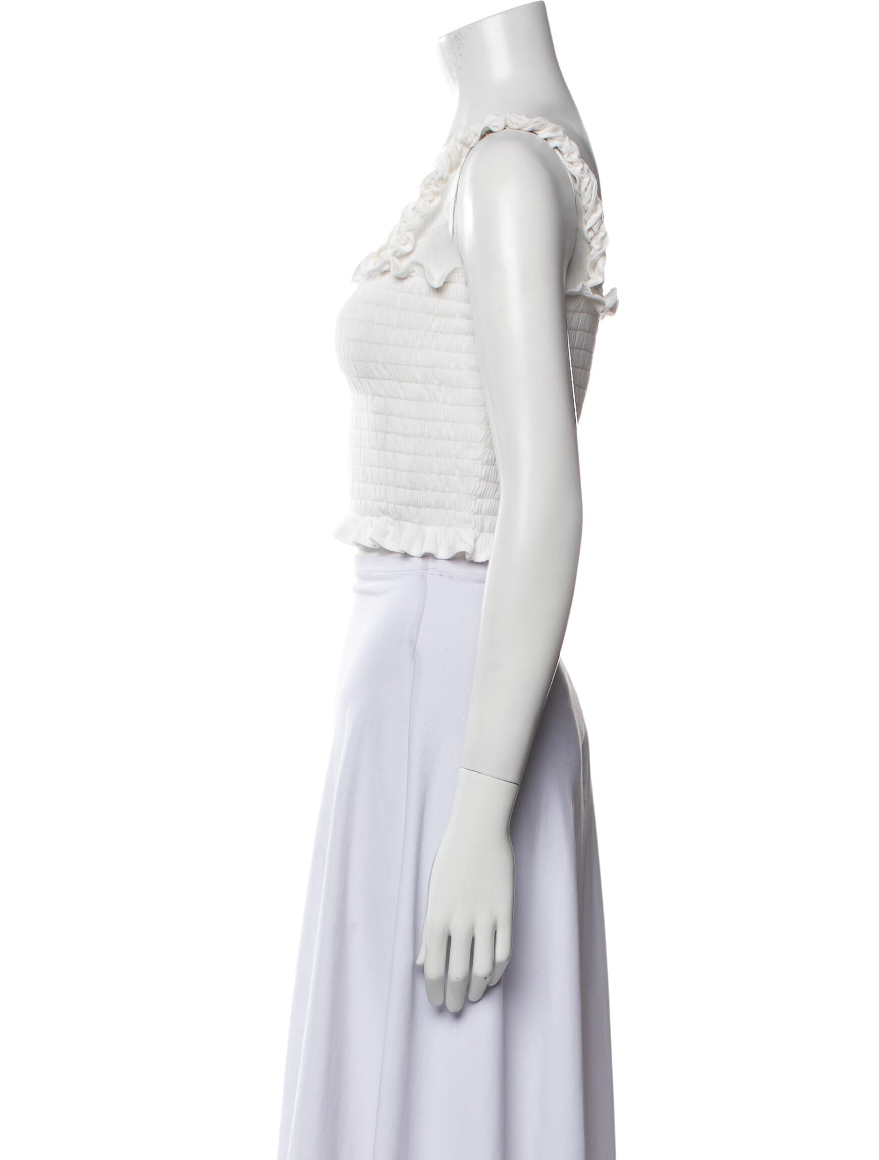 Reformation Square Neckline Sleeveless Crop Top