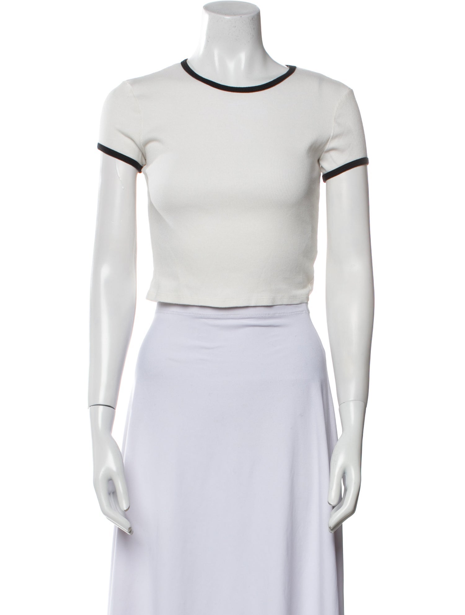 Reformation Crew Neck Short Sleeve Crop Top