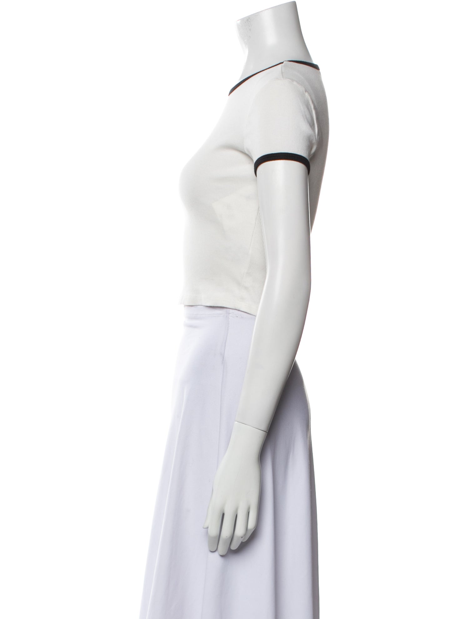 Reformation Crew Neck Short Sleeve Crop Top