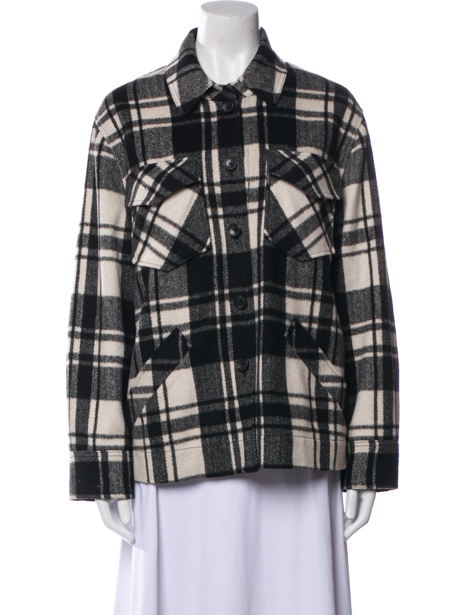 Reformation Plaid Print Jacket