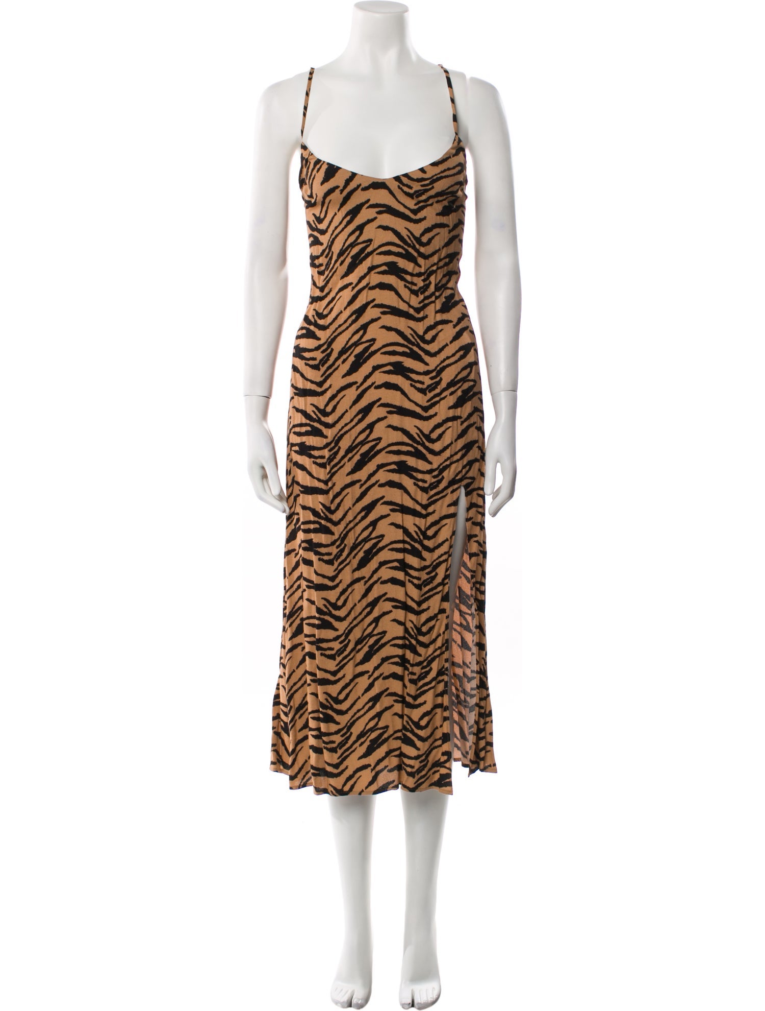 Reformation Animal Print Long Dress