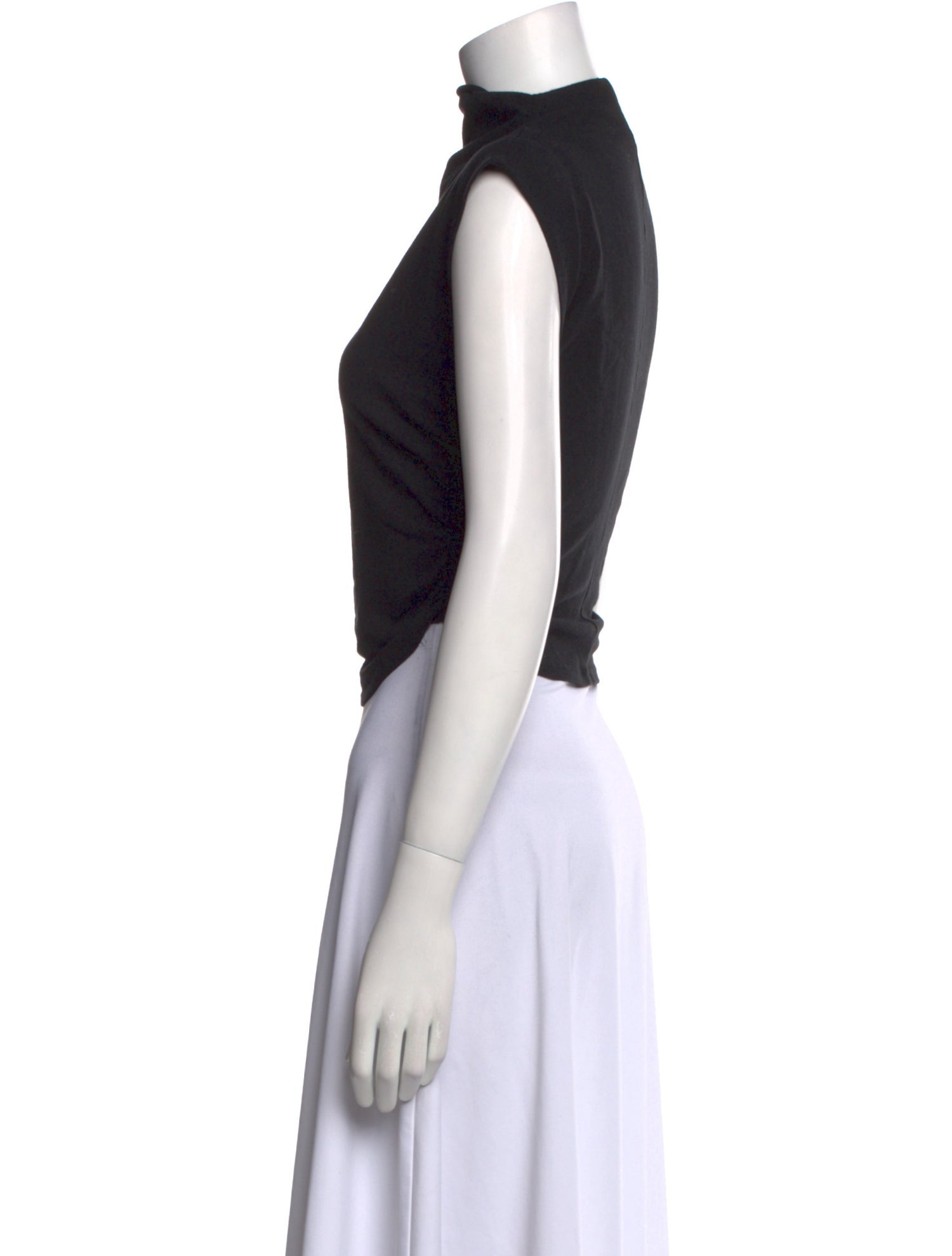 Reformation Cowl Neck Short Sleeve Crop Top