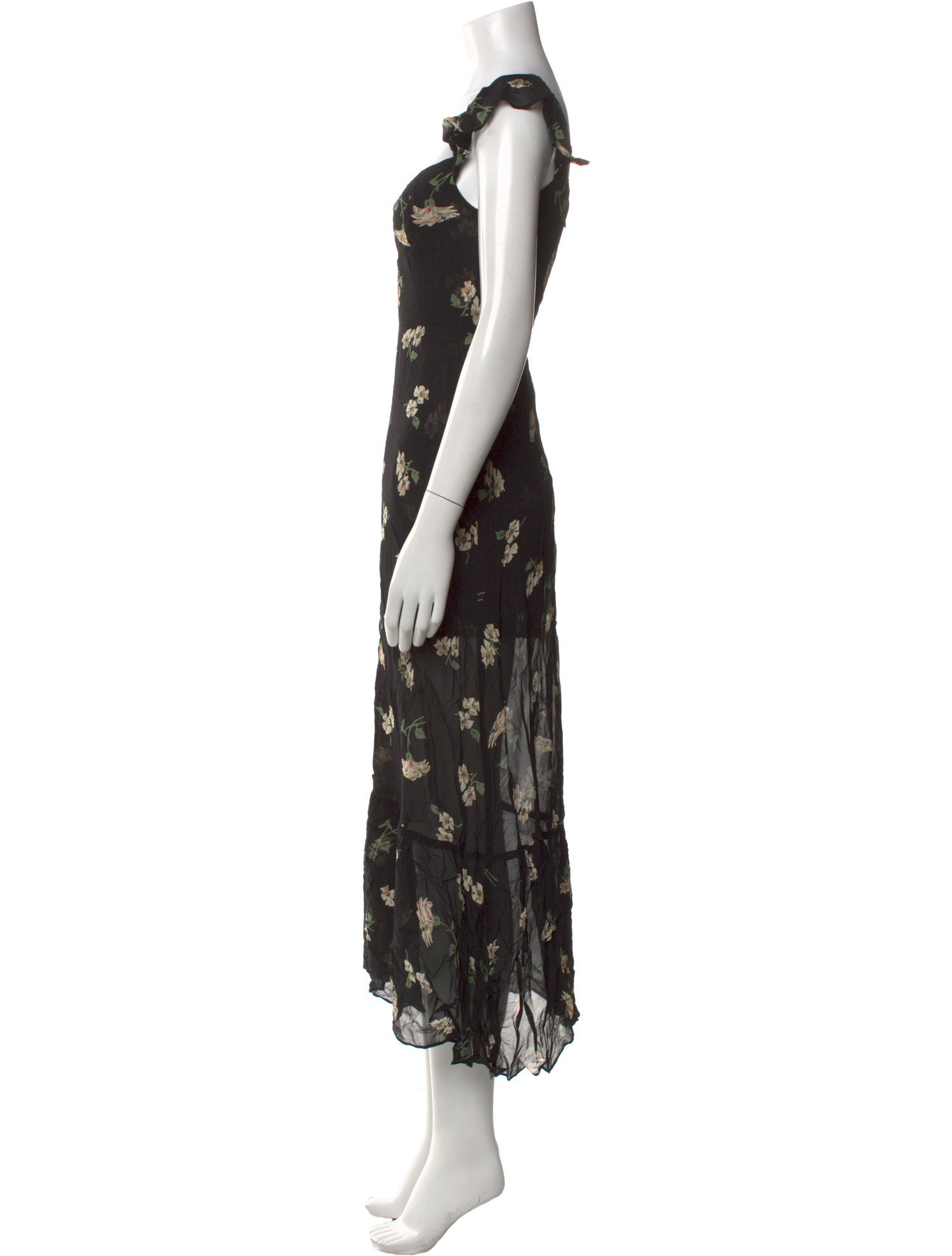 Reformation Floral Print Long Dress