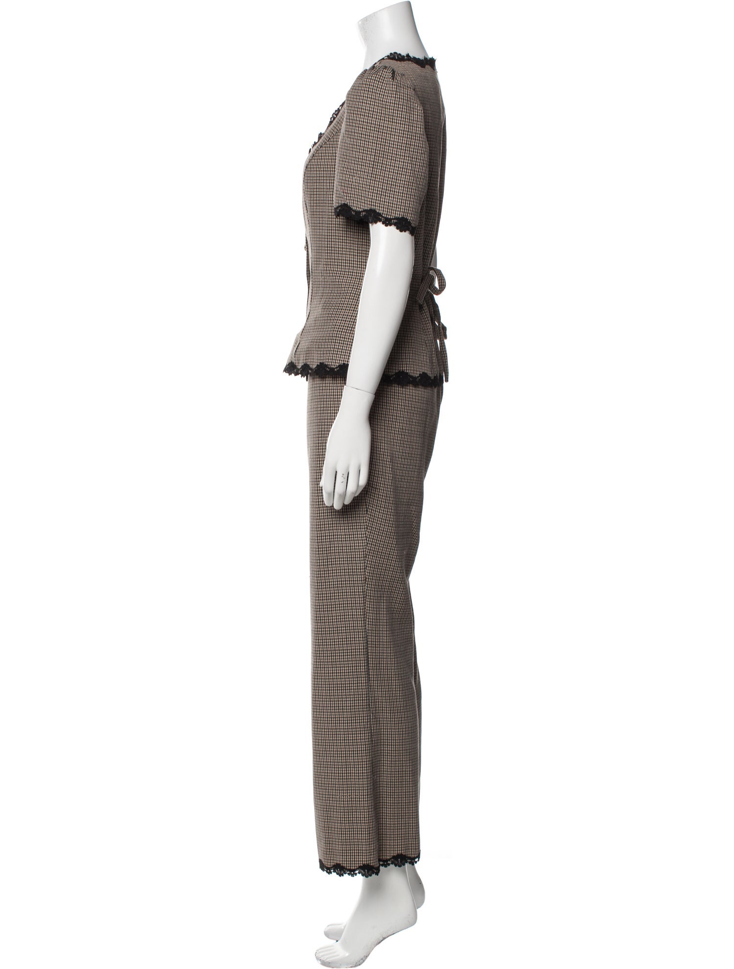 Reformation Plaid Print Pant Set