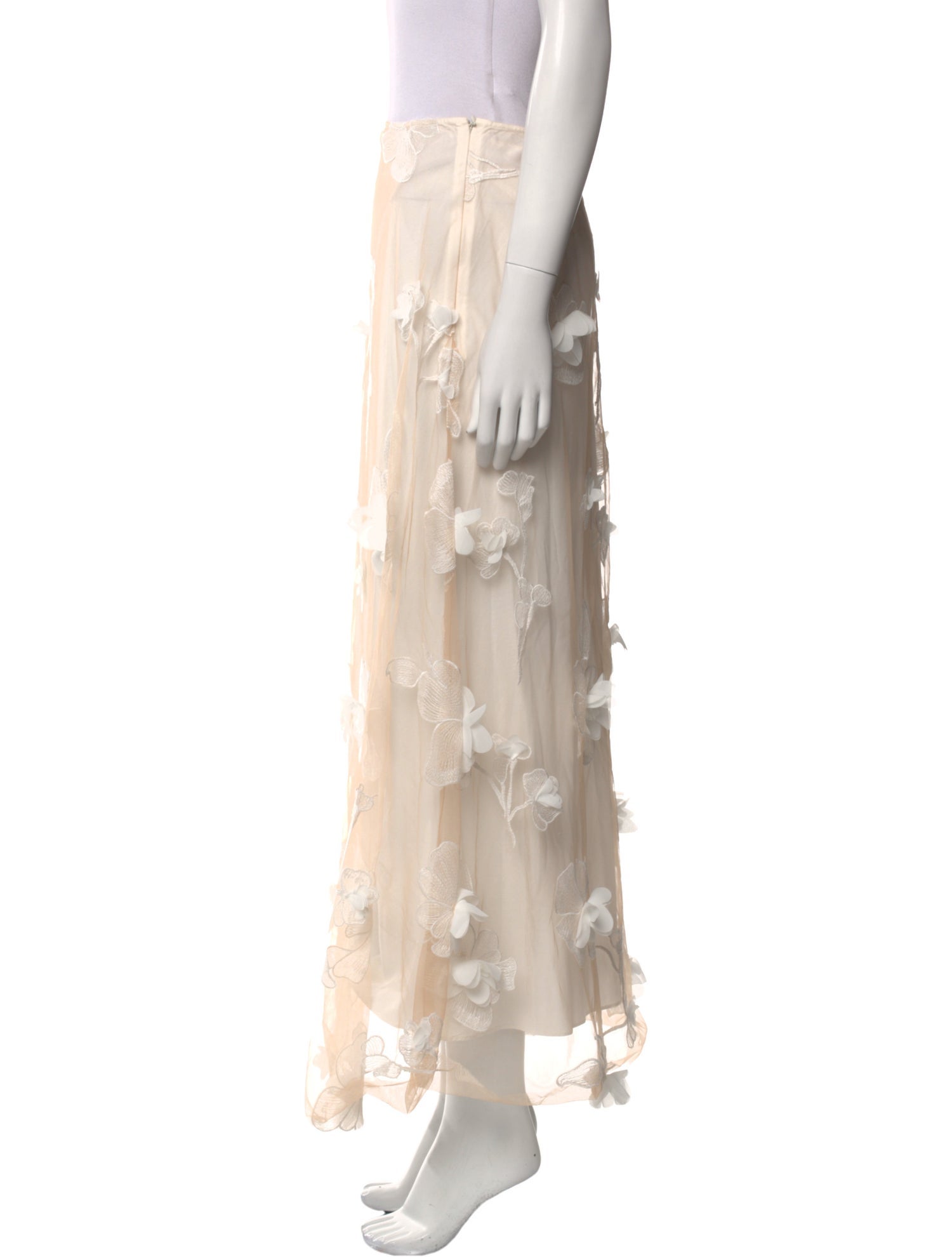 Reformation Floral Print Midi Length Skirt