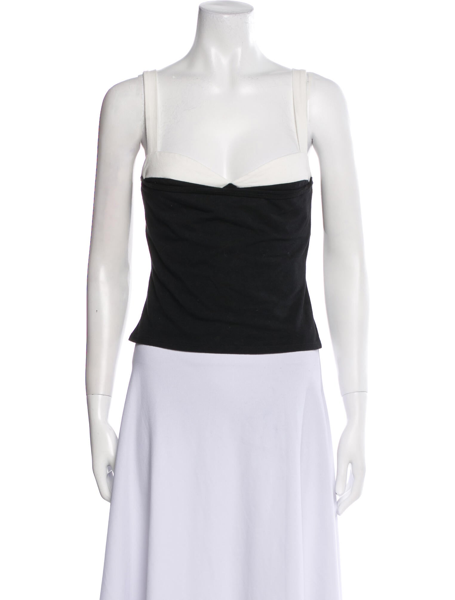 Reformation Square Neckline Sleeveless Crop Top