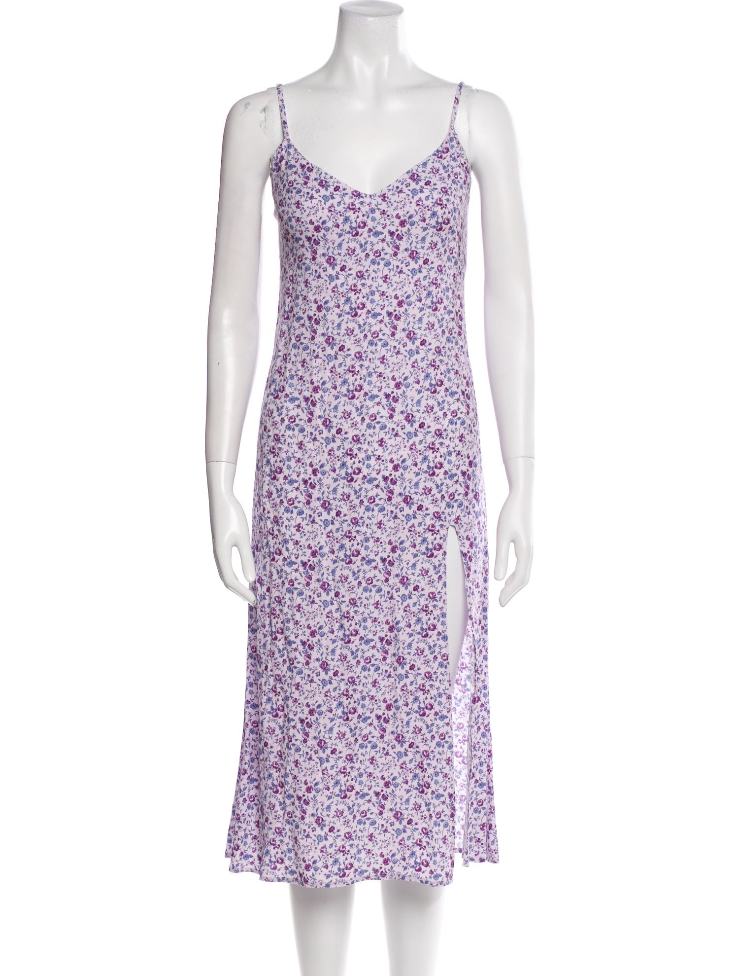 Reformation Floral Print Midi Length Dress