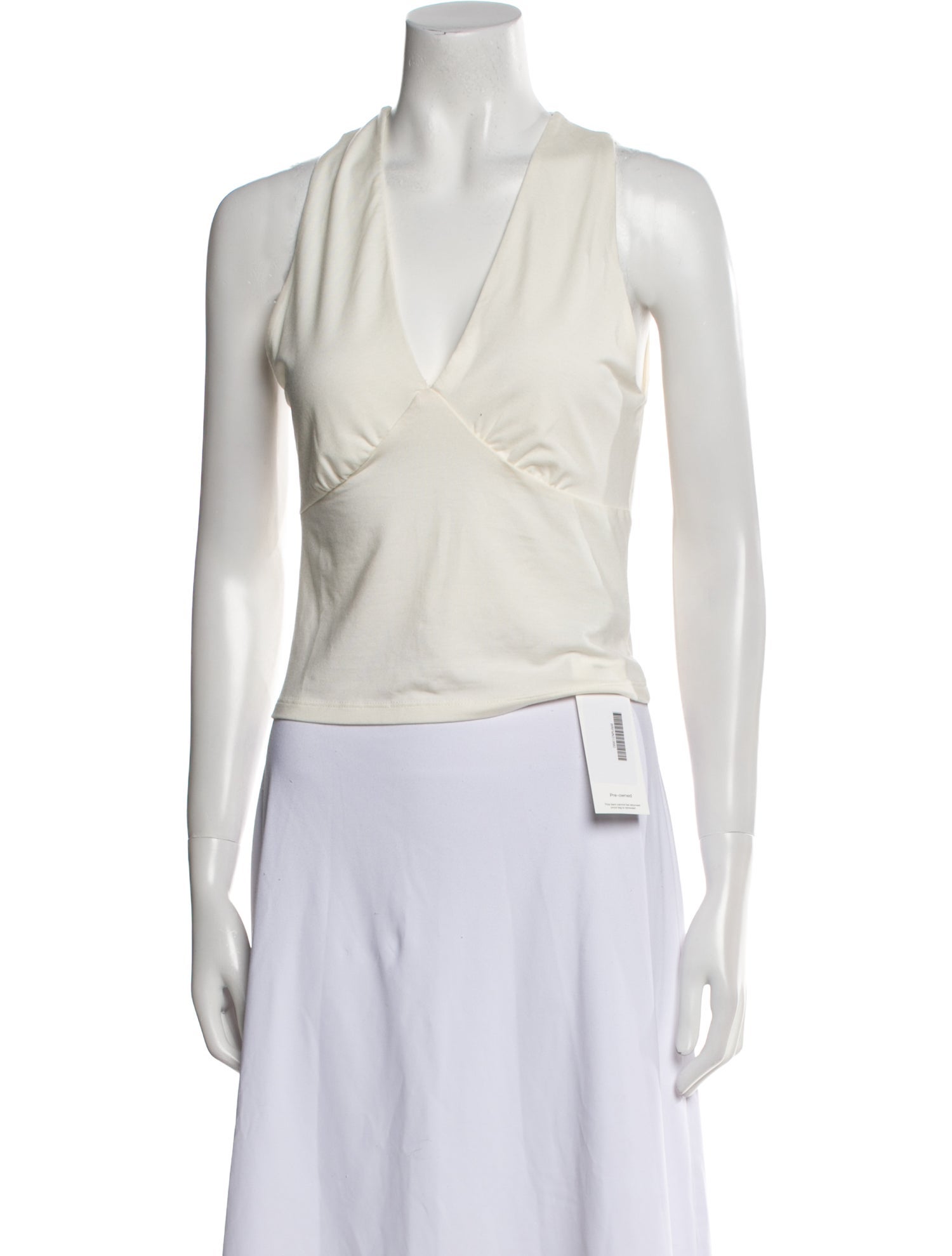 Reformation V-Neck Sleeveless Crop Top