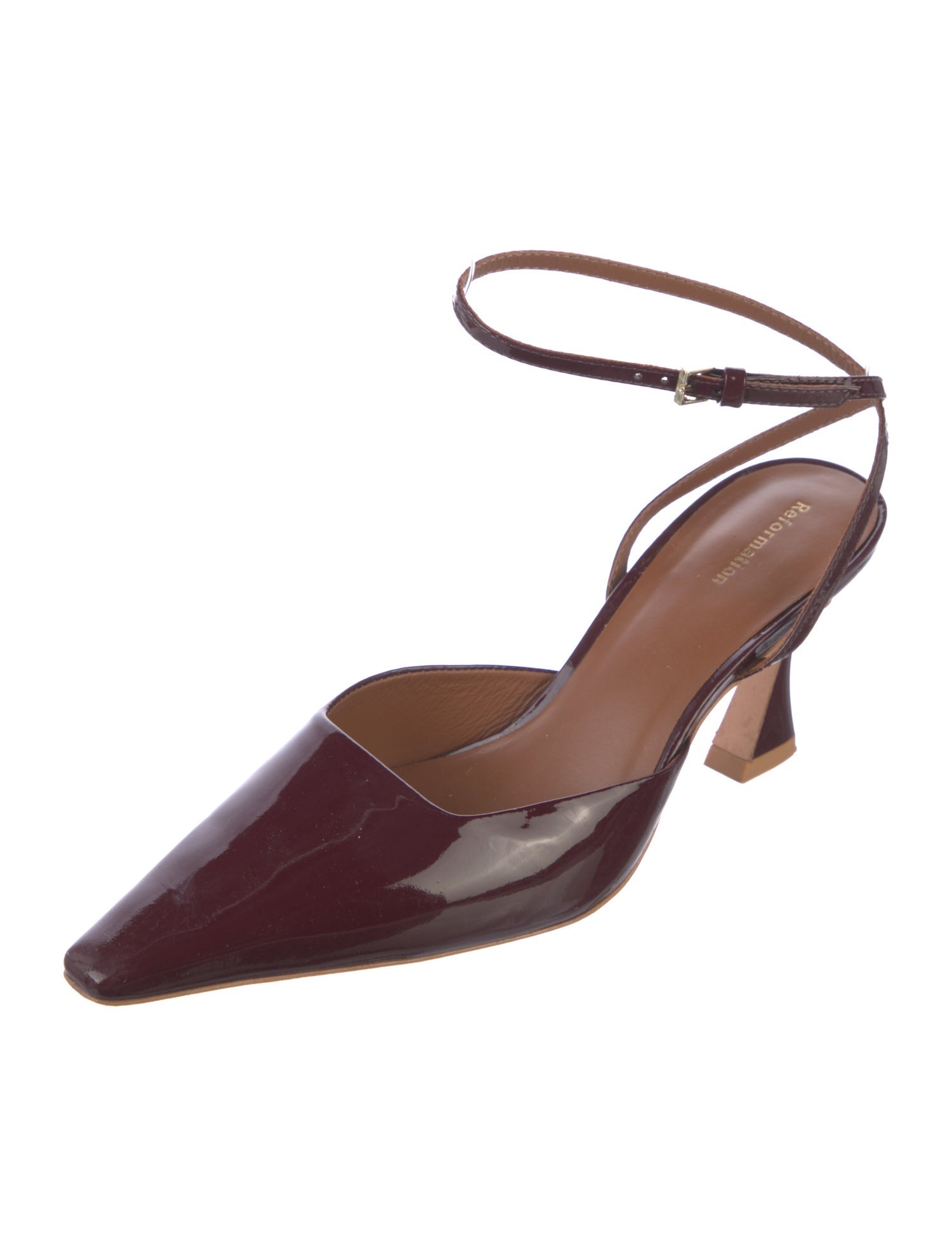 Reformation Patent Leather Sandals