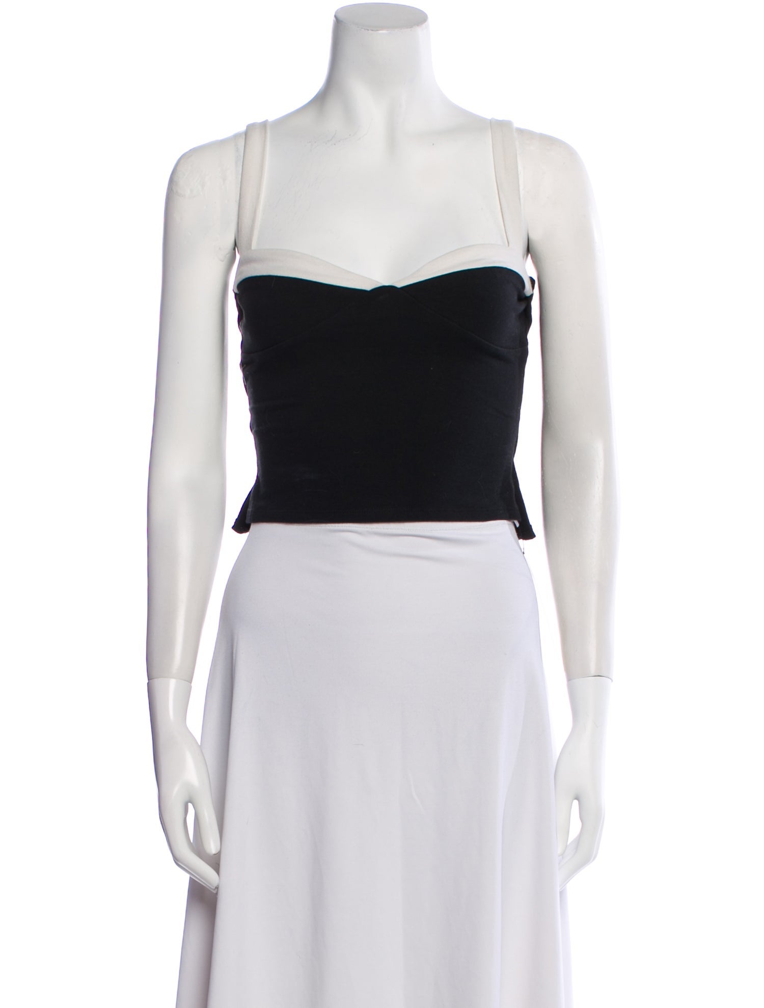 Reformation Square Neckline Sleeveless Crop Top