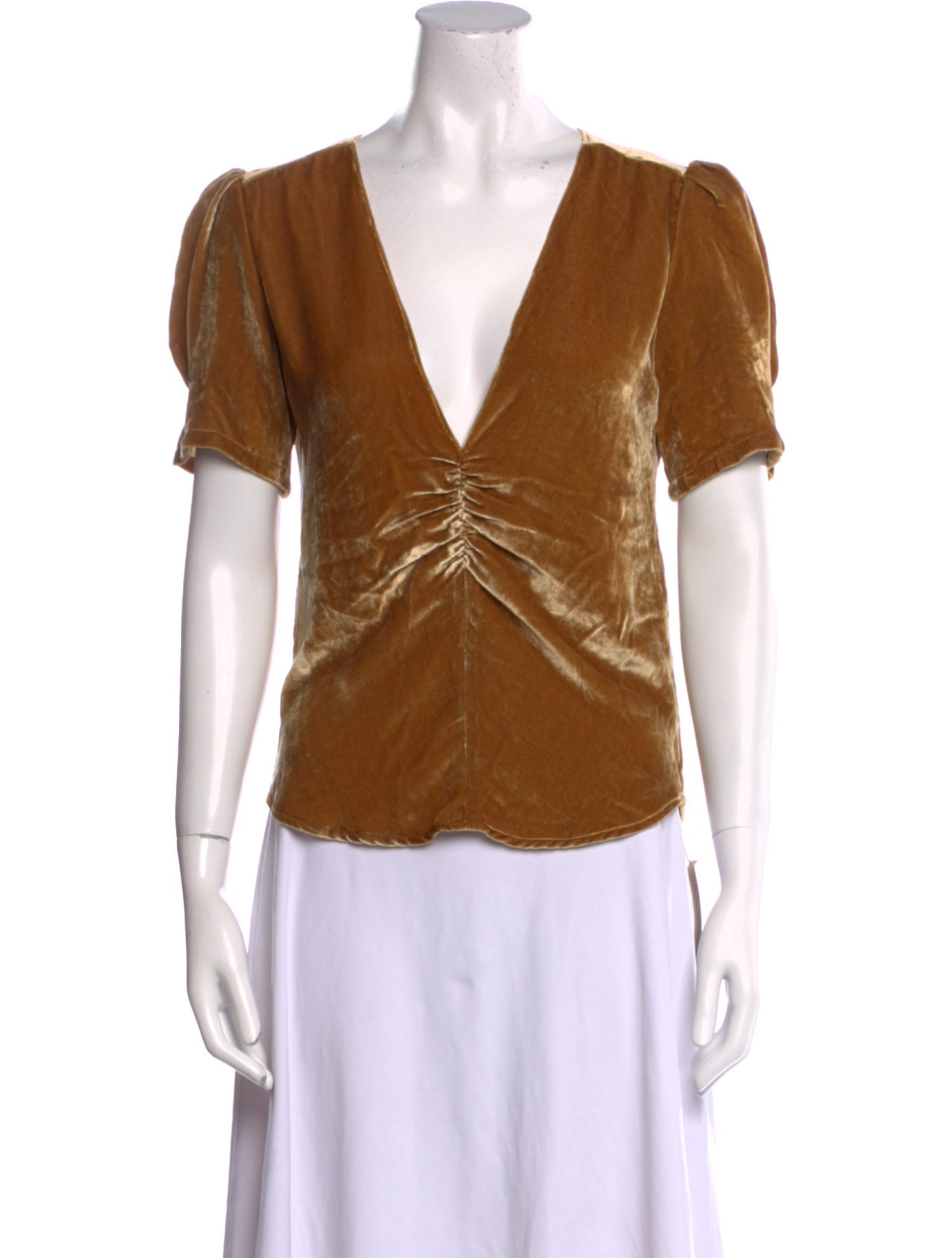 Reformation V-Neck Short Sleeve Blouse w/ Tags