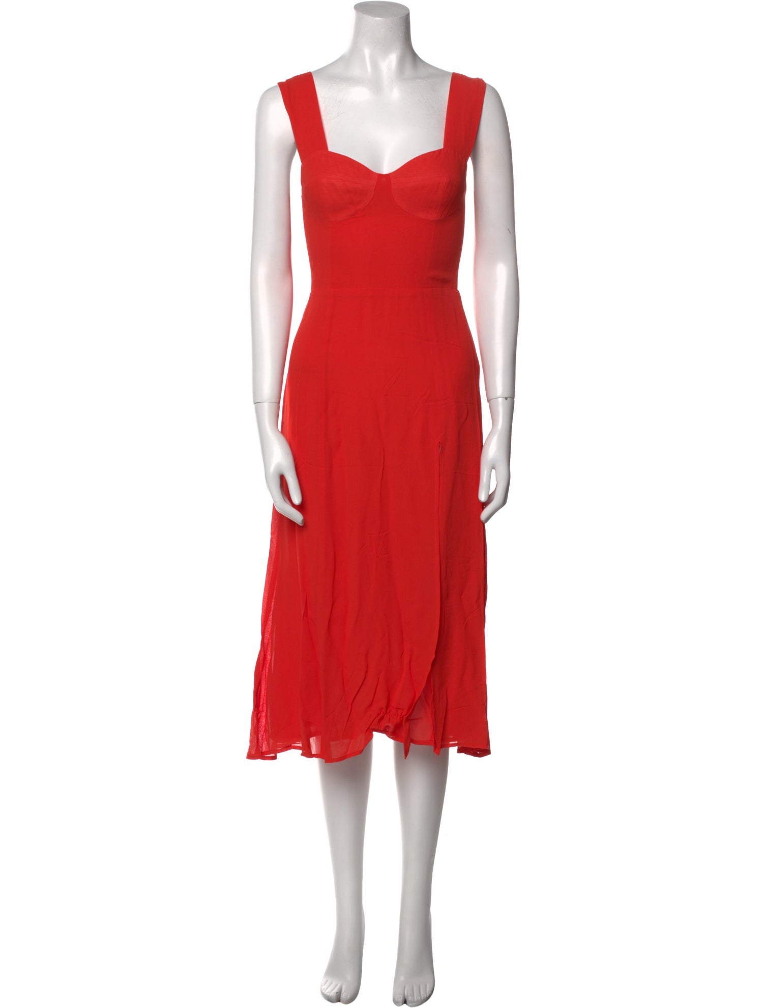 Reformation Square Neckline Midi Length Dress