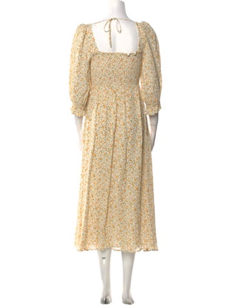 Reformation Floral Print Long Dress