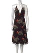Reformation Floral Print Knee-Length Dress