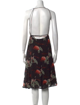 Reformation Floral Print Knee-Length Dress