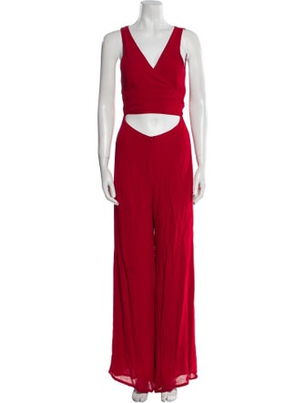 Reformation V-Neck Jumpsuit
