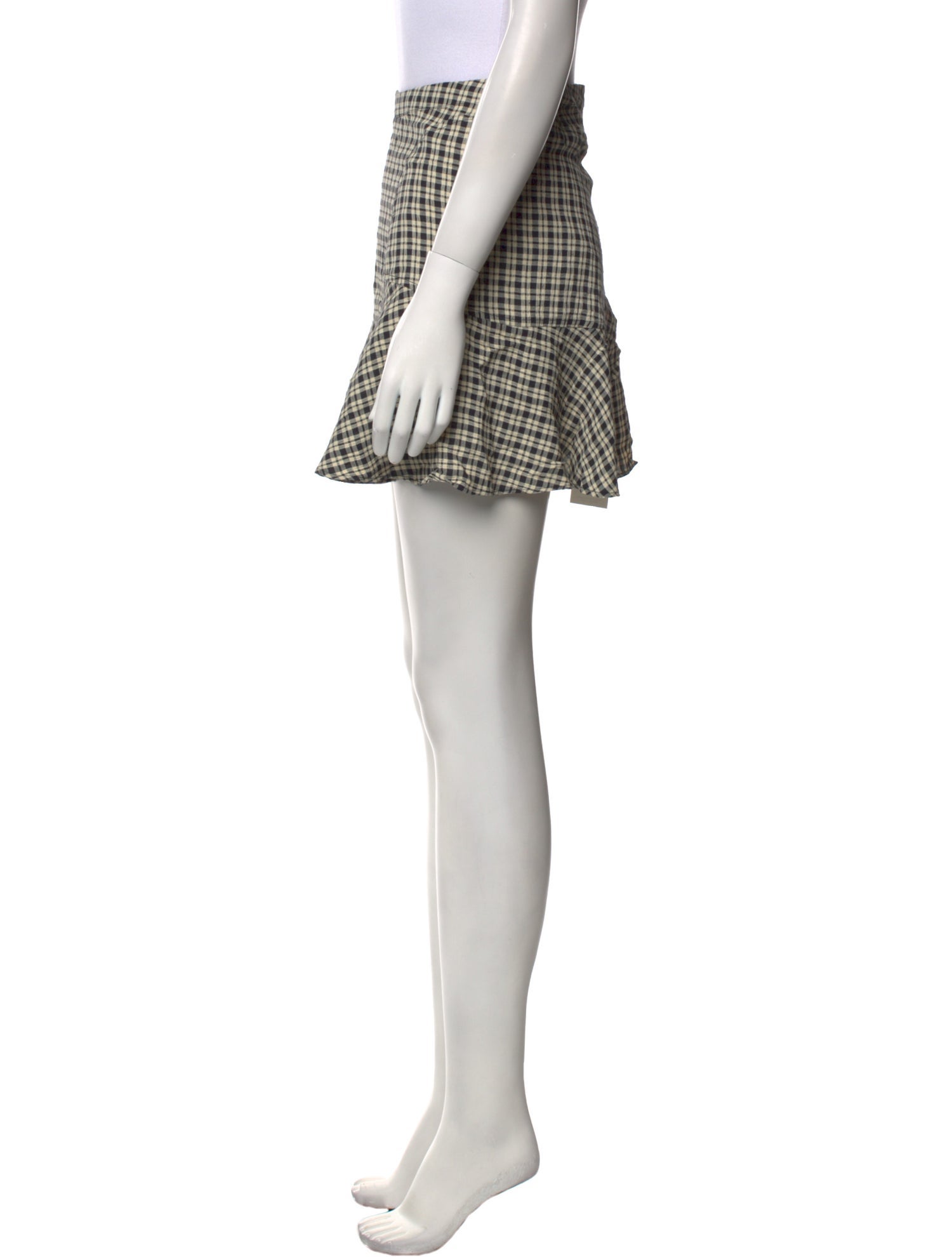 Reformation Plaid Print Mini Skirt