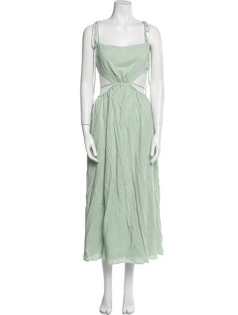 Reformation Square Neckline Long Dress