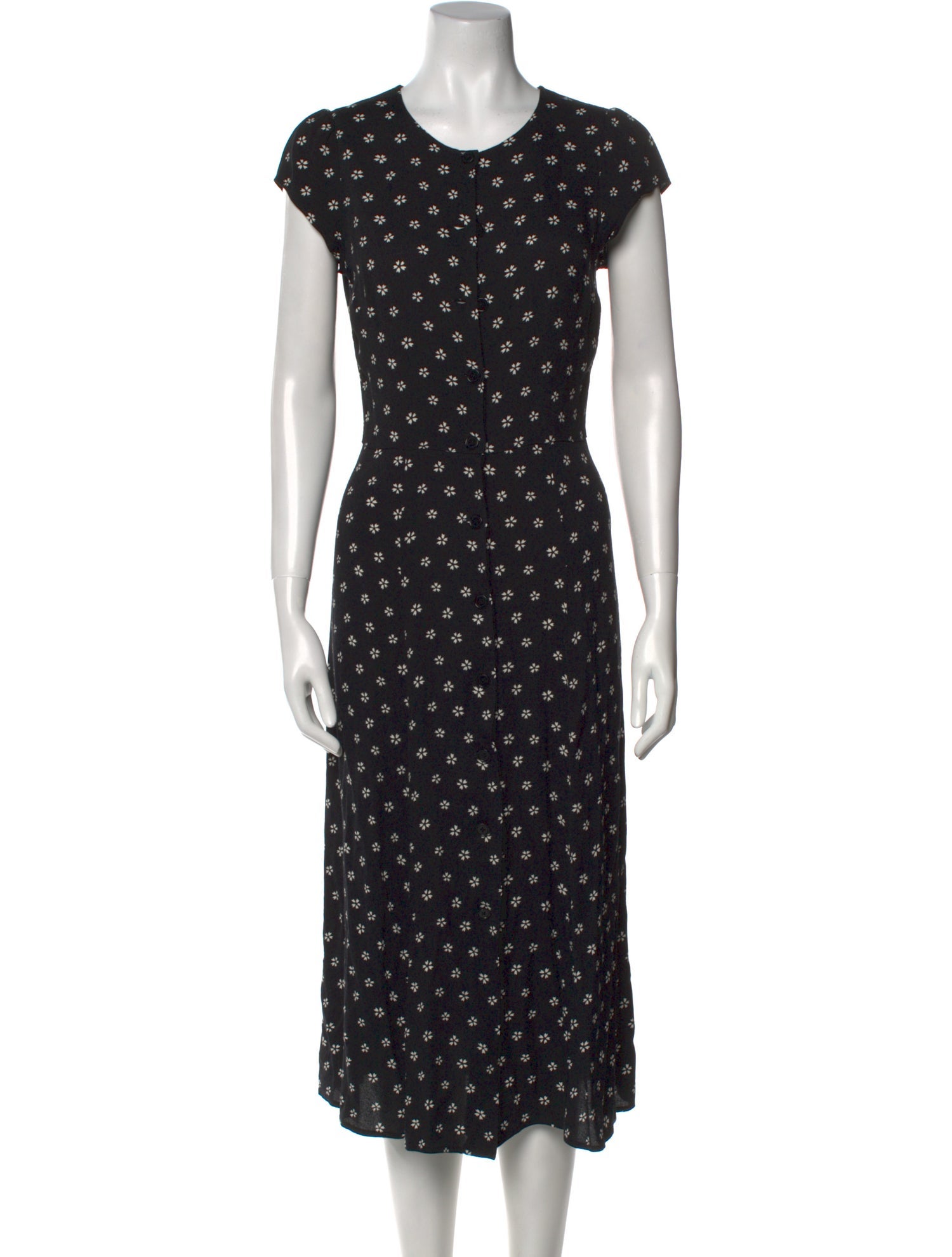 Reformation Floral Print Midi Length Dress