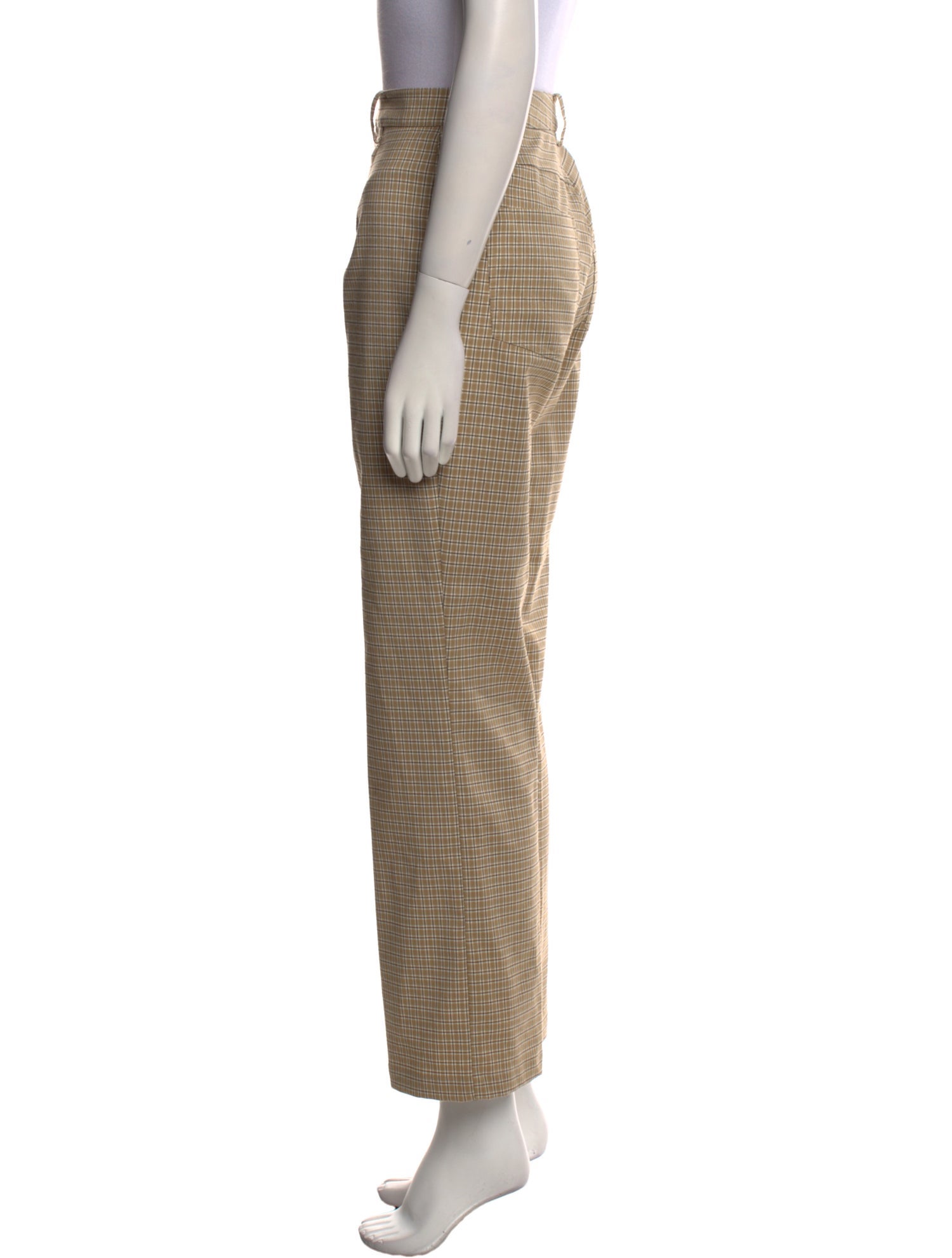 Reformation Plaid Print Straight Leg Pants